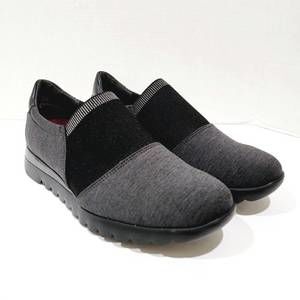 NEW MUNRO women's kj fabric gore slip-on sneaker in grey